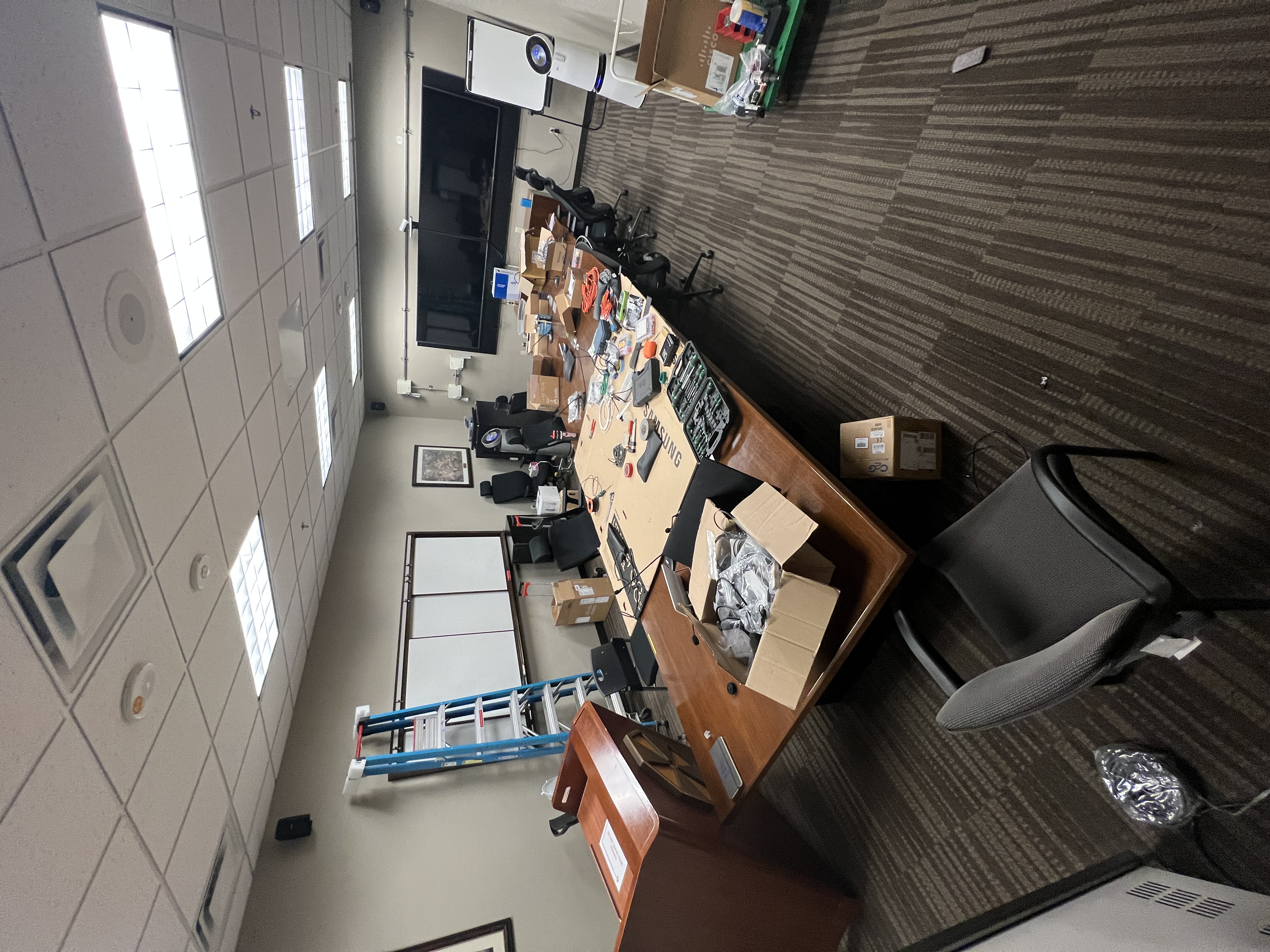 Conference room before network buildout